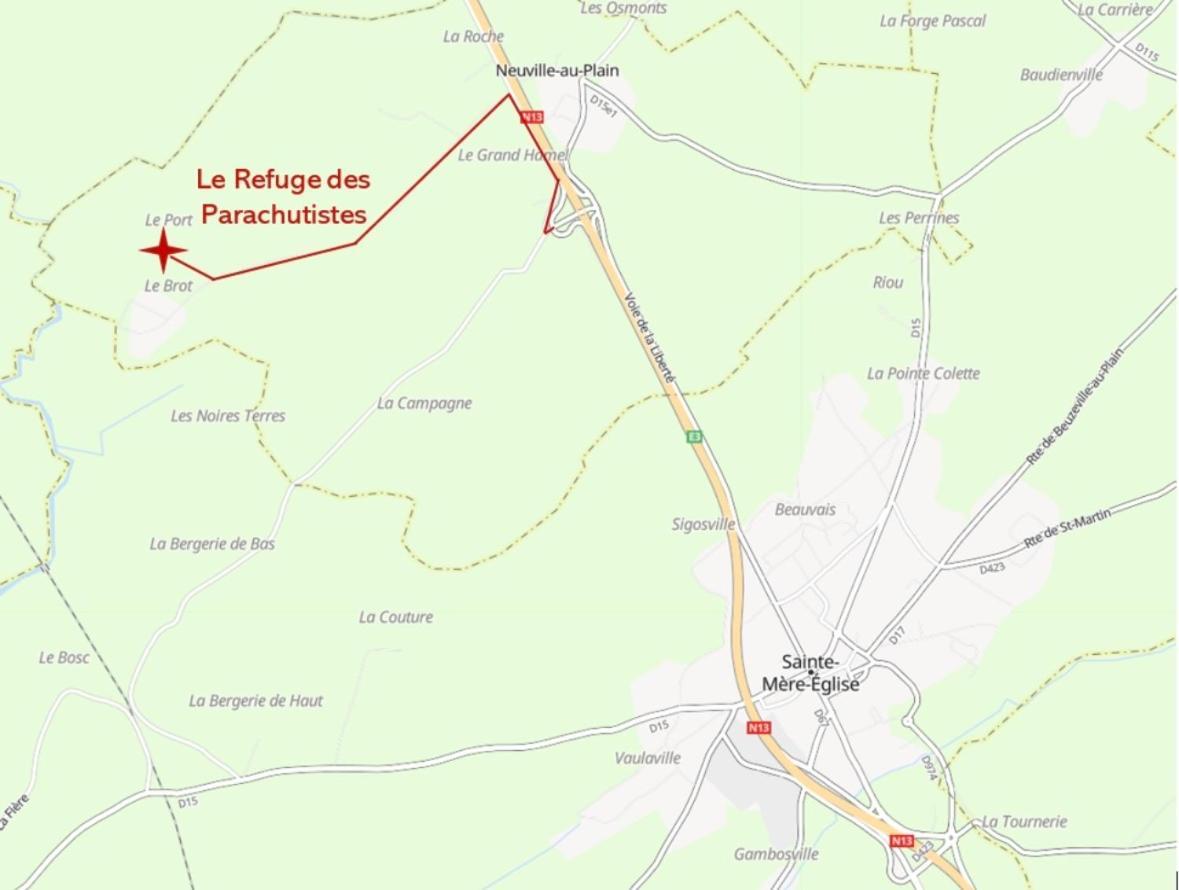 Chambre De Rose - Le Refuge Des Parachutistes - En Bordure Du Marais Neuville-au-Plain 外观 照片